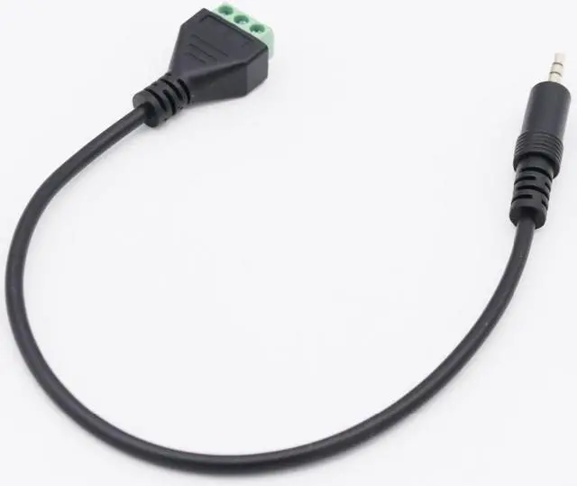 Alt view image 5 of 6 - 3.5mm 1/8" Stereo TRS Male Plug 3 Pole To 3 Pin AV Screw Video Shield Balun Terminal Connector Solderless Block Adapter Cable (1pcs)