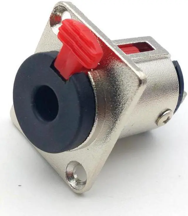 Alt view image 5 of 6 - new 2pcs 6.35mm Jack 1/4 inch Stereo TRS Female Jack Socket Panel Mount Audio Microphone MIC Cable Terminal Chassis adapter (1pcs)