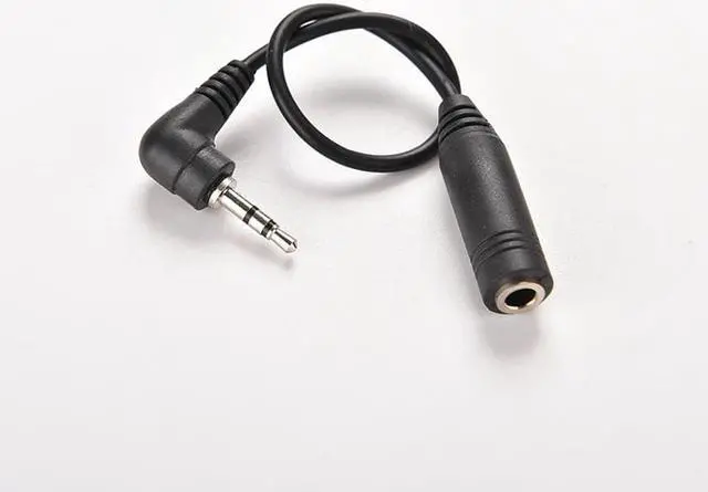 Right Angle Male Plug to Female Jack Stereo AUX Audio