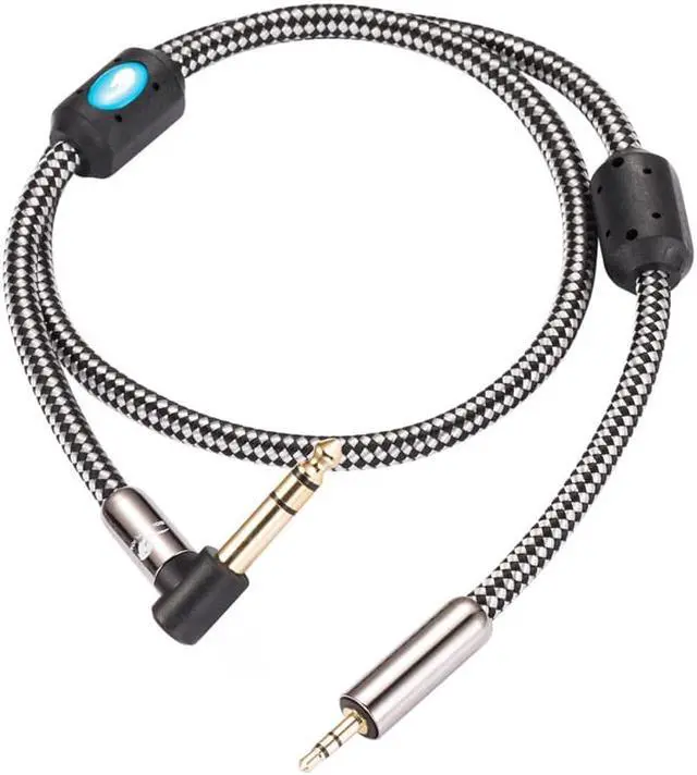 Alt view image 2 of 3 - Hifi Audio Cable Mini jack 3.5 to Angled 6.35mm 1/4" Stereo Earphone PC MP3 6.3 TRS Jack Cable (1pcs)