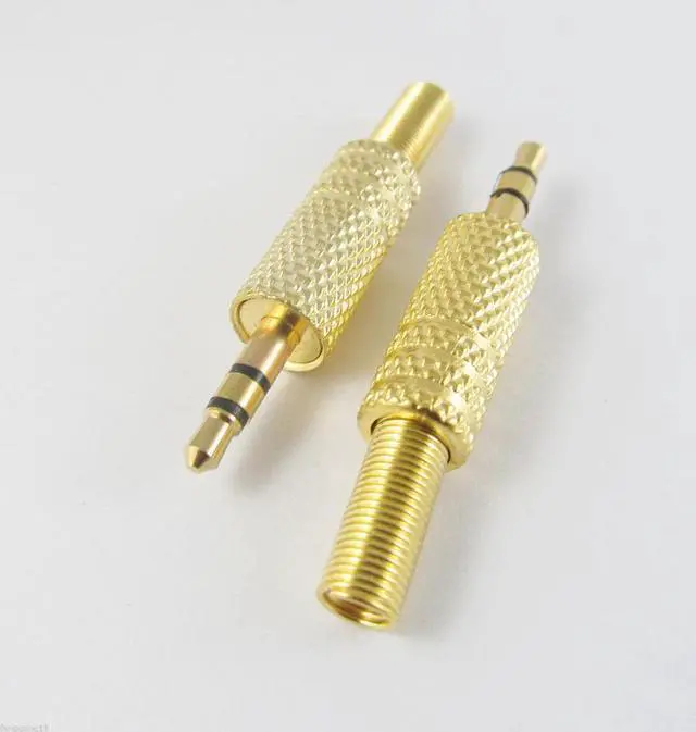 Alt view image 6 of 6 - 5pcs 3.5mm 1/8" Stereo Male Plug Audio Cable Solder Gold TRS Adapter Connector