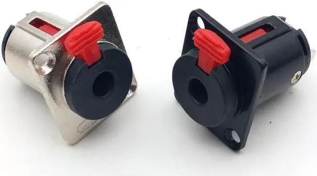 Main image of new 2pcs 6.35mm Jack 1/4 inch Stereo TRS Female Jack Socket Panel Mount Audio Microphone MIC Cable Terminal Chassis adapter (1pcs)