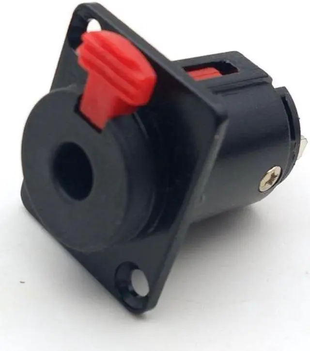 Alt view image 6 of 6 - new 2pcs 6.35mm Jack 1/4 inch Stereo TRS Female Jack Socket Panel Mount Audio Microphone MIC Cable Terminal Chassis adapter (1pcs)