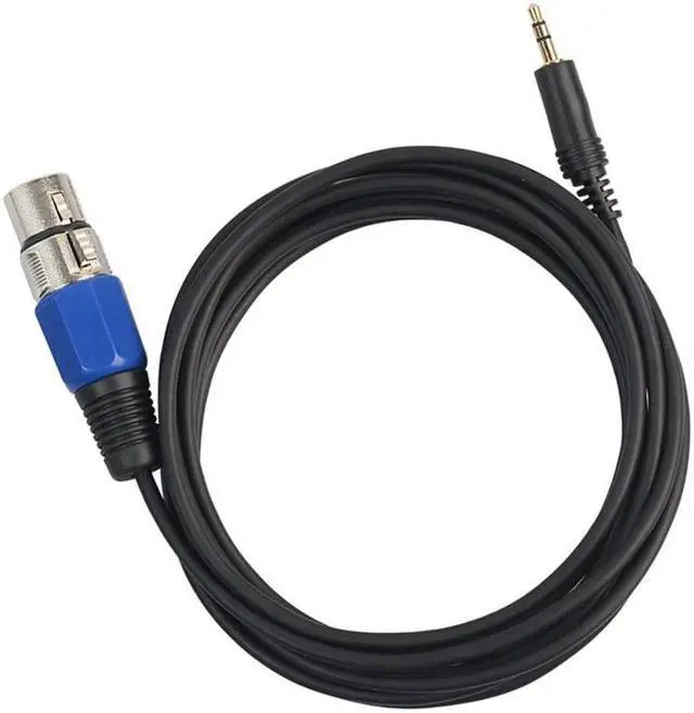 Alt view image 3 of 6 - 3.5mm (1/8 Inch) TRS to XLR Cable, Low Noise Male to Female Audio Microphone Stereo Sound Cable Adapter,10ft,Blue (1pcs)