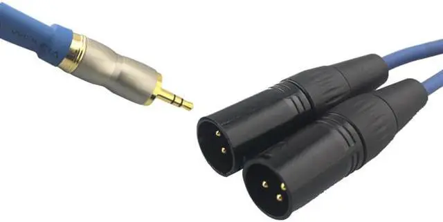 Alt view image 2 of 3 - High Premium TRS Mini Jack 3.5mm to 2 XLR 3Pin Male Microphone Speaker Audio Cable for Mixer PC Microphone Headphone Splitter (1pcs)