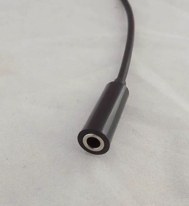 Alt view image 5 of 6 - 1pc 3.5mm 1/8" TRS Stereo Male Plug To Female Jack M/F Adapter Short Audio Cable 14cm