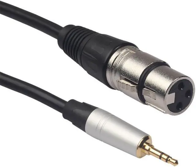 Alt view image 3 of 4 - 0.3m XLR 3 Pin Female Plug to 3.5mm TRS 1/8inch Stereo Audio Adapter Microphone Extension Cable Wire (1pcs)