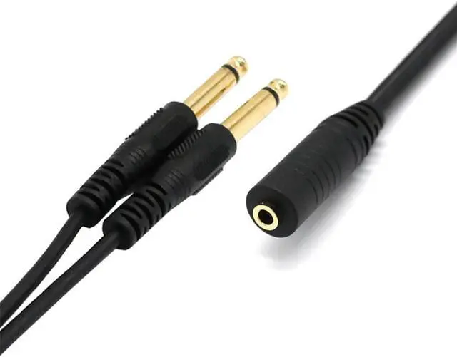Alt view image 3 of 6 - Reliable 3.5mm (Mini) 1/8 "TRS Stereo Female to 2 Dual 1/4 Inch 6.35mm Mono TS Male Y Splitter Cable 20cm / 8inch (1pcs)
