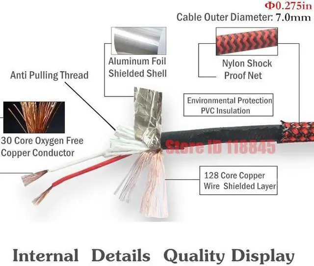 Alt view image 3 of 6 - 1/4" TRS 6.35mm to 2x 1/4 in TS 6.35mm Male Stereo Audio Cable For Speaker Amplifier Mixer Consoles Splitter Y Cords (1pcs)