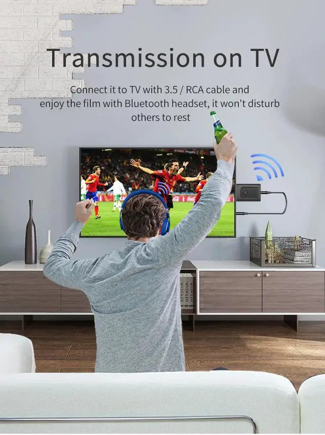 Alt view image 5 of 5 - Low Latency LONG RANGE LL USB Bluetooth 5.0 Transmitter For TV Wireless USB /3.5mm AUX/2 RCA Audio Adapter For PS4 PC