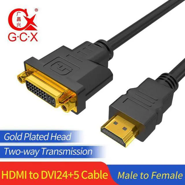 Main image of HDMI Male to DVI 24+5 Female Cable Dual Link DVI i Adapter for PS4 HDTV 1080P Converter Cable DVI to HDMI 0.3M (1 pcs)