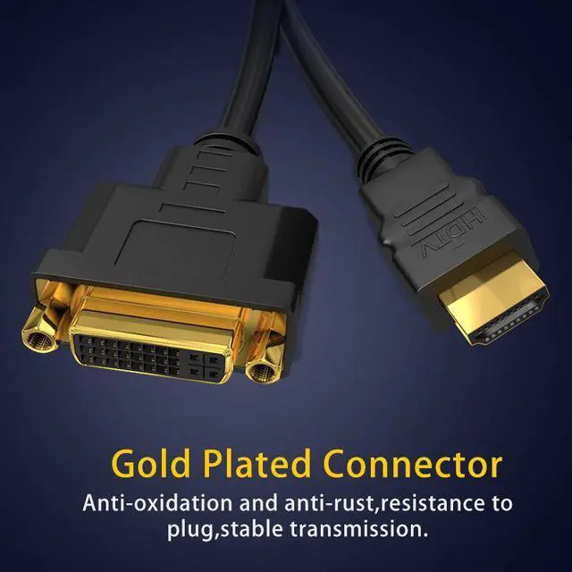 Alt view image 3 of 6 - HDMI Male to DVI 24+5 Female Cable Dual Link DVI i Adapter for PS4 HDTV 1080P Converter Cable DVI to HDMI 0.3M (1 pcs)