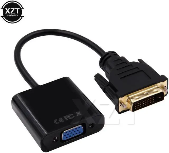 Main image of 20CM HD 1080P DVI-D to VGA Adapter 24+1 25Pin Male to 15Pin Female  Video Cable for PC HDTV Monitor DVD TV Box Projector PS3