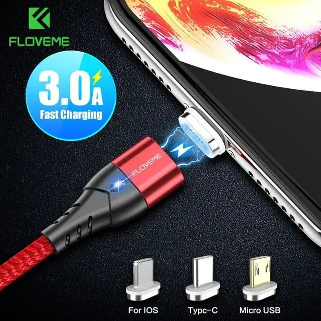 Main image of 3A Magnetic USB Cable For iPhone Micro USB Type C Cable Fast Charging Magnet Charger Micro usb Cable For