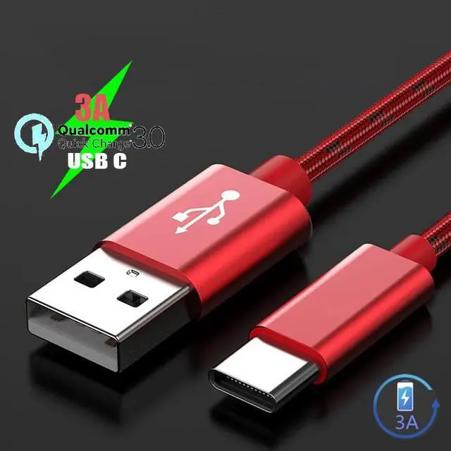Alt view image 2 of 5 - 3A USB C Cable Type C USB Cable QC3.0 Fast Charger Wire for Tape C Phone Charging Wire Quick Charge 3.0 Cable for