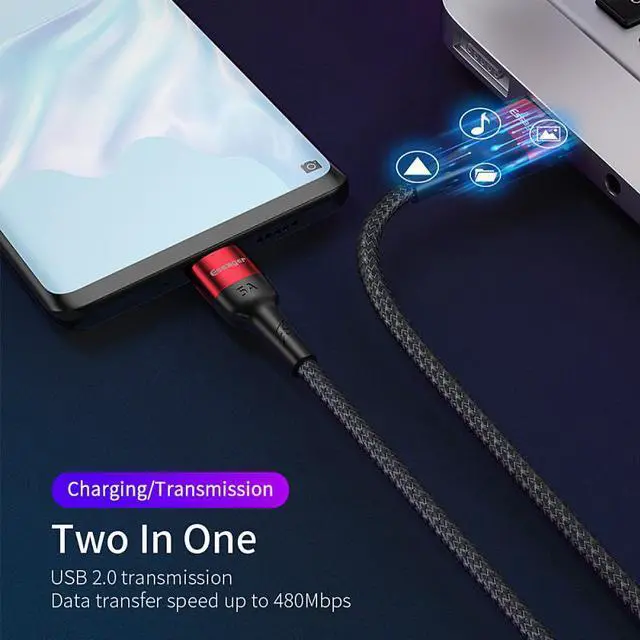 Alt view image 4 of 5 - 5A Type C Fast charing USB cable Smart phone QC3.0 USB date cable support super charing 30cm 100cm 200cm Usb cable Cord