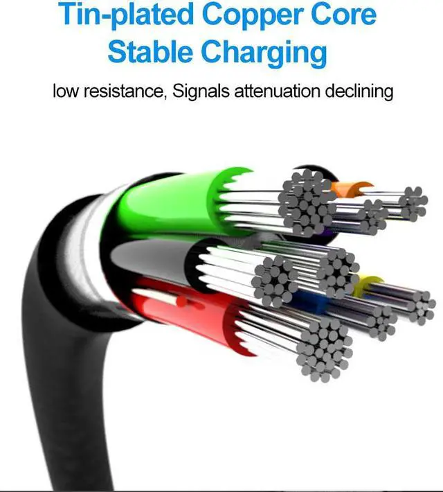 Alt view image 3 of 5 - 10ft USB-C Type Cable PD 3A 60W Quick Charge USB Type C Cord USB-C Charger 5GB  for  Galaxy S20 Redmi Note8 Mac