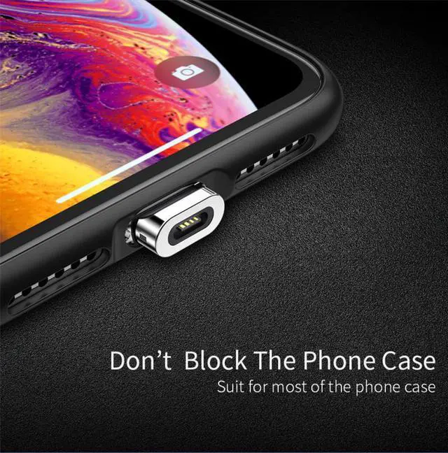 Alt view image 3 of 5 - Port Magnetic Mole Phone Adapter Fast Charging Charger For IOS Android iPhone  Type C  Cable