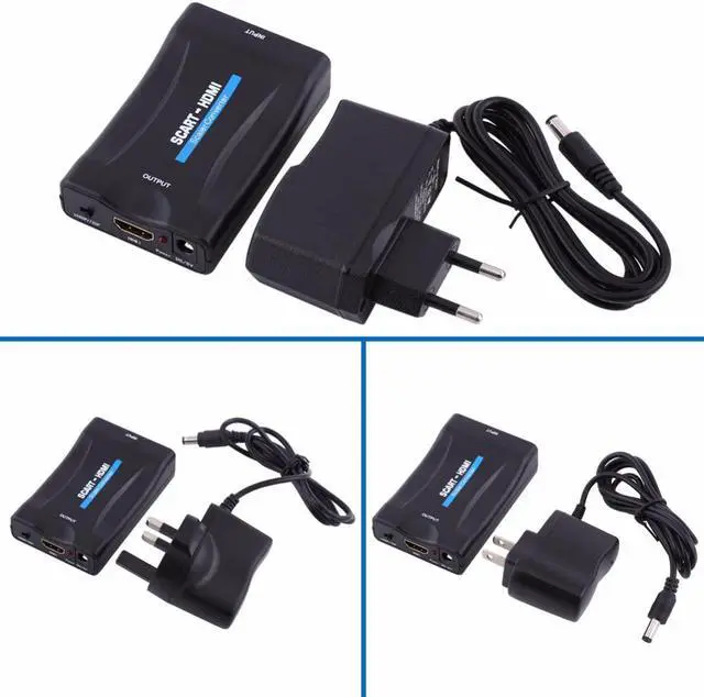 Alt view image 2 of 6 - 1080P SCART To HDMI Converter Video Audio Signal Adapter HD With Charging Adapter