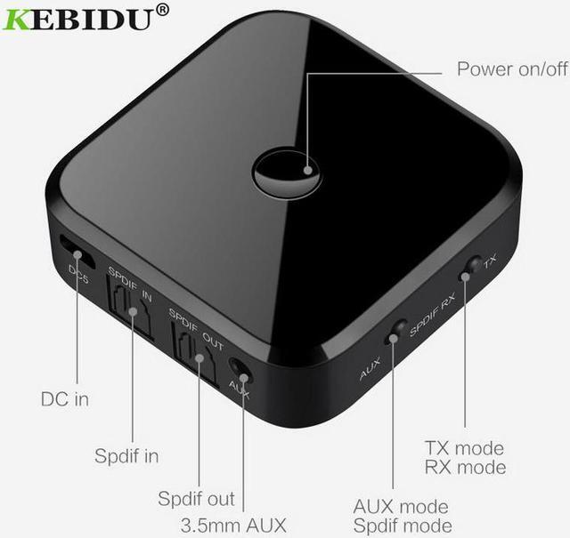 Alt view image 5 of 6 - KEBIDU TX16 Bluetooth Transmitter Receiver  3.5mm Aptx Wireless Stereo Adapter HIFI With Optical Toslink/SPDIF for Speaker TV