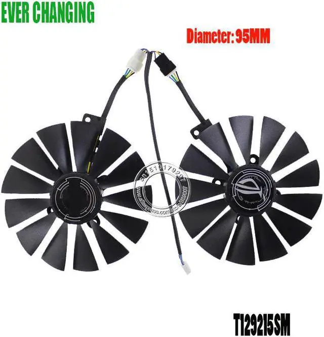 Main image of T129215SM DC12V 0.25AMP Graphics / Video Card Cooler Fan FOR ASUS STRIX RX570 4G GAMINGGraphics Card Cooling Fan