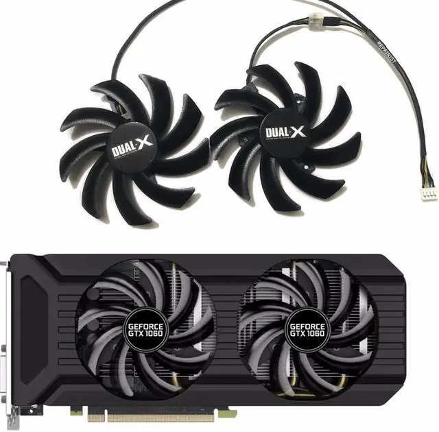 Alt view image 5 of 6 - 2Pcs/Set 87mm(90mm) GA91S2U GPU VGA Card Cooler Fan For Palit GeForce GTX 1080 1070Ti 1070 1060 Dual Video As Replacement