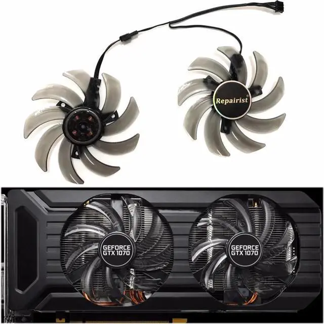 Alt view image 4 of 6 - 2Pcs/Set 87mm(90mm) GA91S2U GPU VGA Card Cooler Fan For Palit GeForce GTX 1080 1070Ti 1070 1060 Dual Video As Replacement