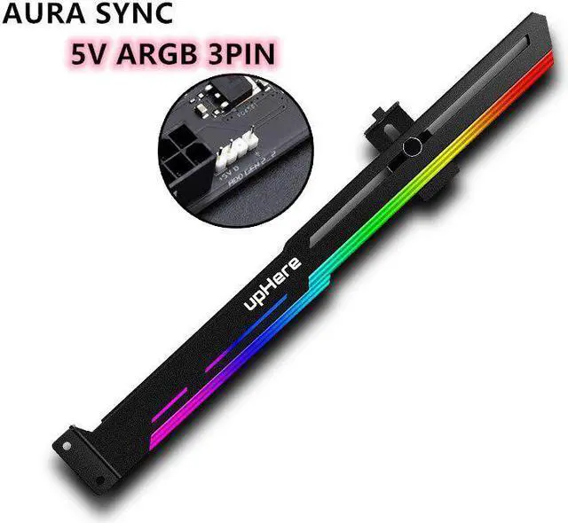 Alt view image 2 of 6 - GPU bracket Graphics card Support frame RGB luminous pollution lamp Decoration companion 12V RGB/ 5V ARGB AURA SYNC
