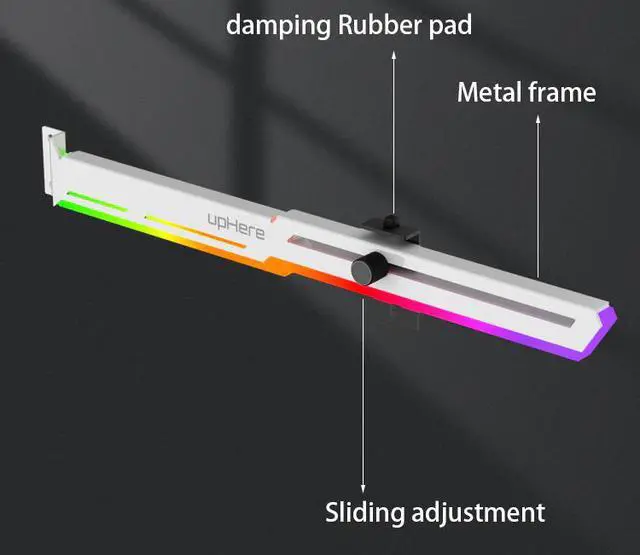 Alt view image 6 of 6 - GPU bracket Graphics card Support frame RGB luminous pollution lamp Decoration companion 12V RGB/ 5V ARGB AURA SYNC