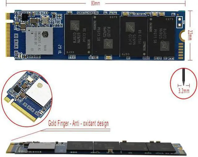 Alt view image 3 of 5 - M.2 SSD M2 256gb PCIe NVME 128GB 512GB 1TB Solid State Disk 2280 Internal Hard Drive HDD for Laptop Desktop MSI Asro