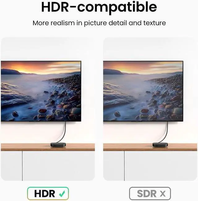 Alt view image 3 of 5 - Cable 4K 2.0 Cable for Apple TV PS4 Splitter Switch Box  to  Cable 60Hz Video Audio Cabo Cord Cable  4K