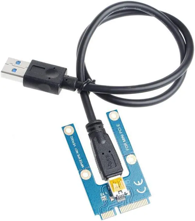 Alt view image 5 of 6 - New 1 Set Mini PCI-E Express 1x To 16x USB 3.0 Extender Riser Card Adapter SATA 15 Pin To 4Pin Power Cable 16.5cm C26