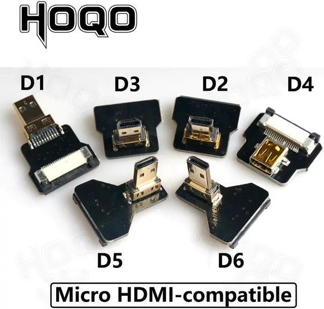 Alt view image 3 of 5 - , Ribbon Cable 90 Degree Mini/Micro  to Standard  PCB Connectors 20pin fpv micro  5cm