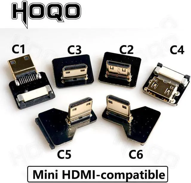 Alt view image 2 of 5 - , Ribbon Cable 90 Degree Mini/Micro  to Standard  PCB Connectors 20pin fpv micro  5cm