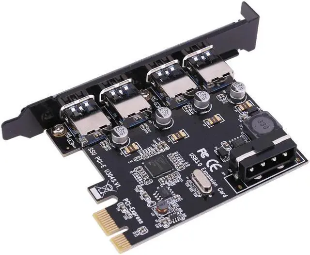 Alt view image 6 of 6 - USB 3.0 PCI-E Card/Host Controller Card 4 USB Ports VL805 Chipset Hot Swap Plug&Play PCI Express Expansion Card
