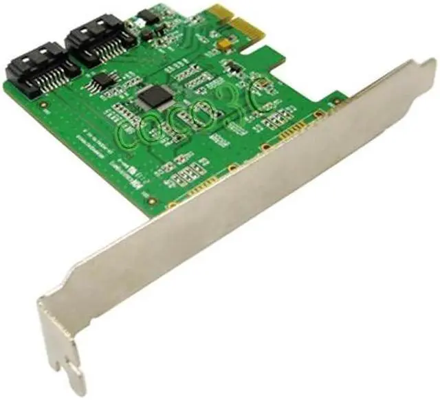 Alt view image 2 of 5 - Internal 2 Ports SATA 6Gbps PCI Express Controller Card PCI-e 1x to SATA 3.0 Marvell Chipset Supports NCQ & Port Multiplier FIS
