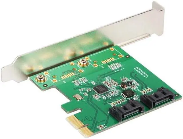 Alt view image 4 of 4 - SATA III Port RAID PCI-e X1 Card 2-port SATA III PCI Express Card ASM 1061 Chipset