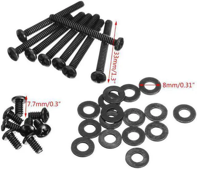 Alt view image 6 of 6 - Durable Metal Water Cooling Radiator Screw Kit Black For Corsair Hydro Series