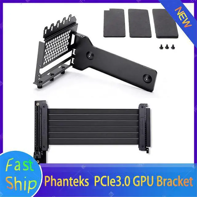 Main image of Phanteks Vertical Video Card Bracket Extension Cable Kit Universal For PC PCIe3.0,GPU Support++PCIe 16 Riser Cable 7 Slots Mount