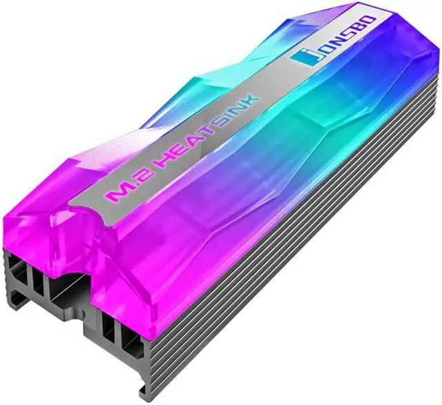 Alt view image 2 of 5 - M.2 2280 SSD Heatsink With 5V/3Pin ARGB Lights Hard Drive Disk Cooling SSD Aluminum Radiator