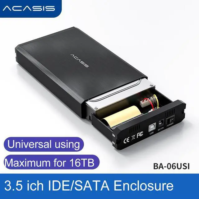 Alt view image 5 of 5 - 2.5/3.5 Inch HDD Case USB 2.0 SATA IDE HDD Enclosure External HD Case for Mobile HDD SSD Disk Case Hard Drive Box