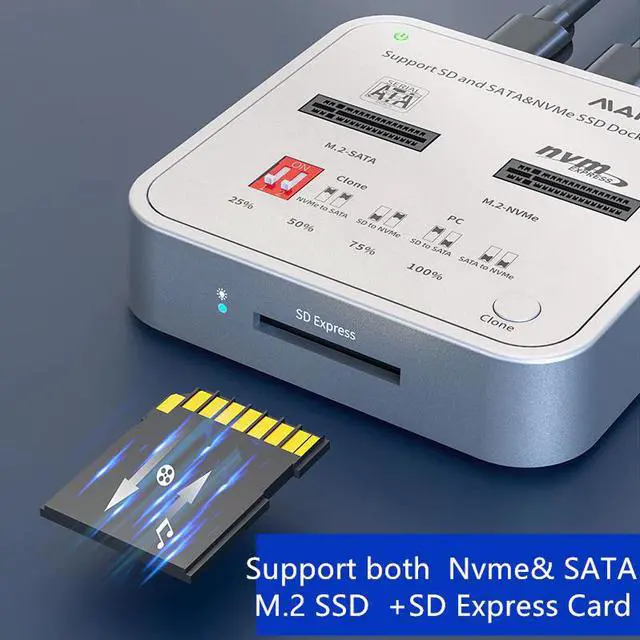 Alt view image 2 of 5 - Case m2  external case  m2 NVME/NGFF case  enclosure type C  Hdd docking station USB C clone function