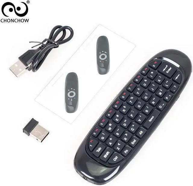 Alt view image 6 of 6 - C120 2.4G Mini Wireless Keyboard Gyroscope Air Fly Mouse Universal Remote Control With USB Receiver For Android TV Box Smart TV