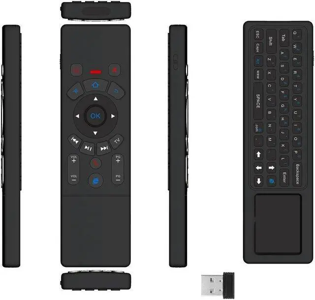 Alt view image 6 of 6 - [est]2.4GHz T6 Remote Control With Keyboard And Touchpad Mini Wireless T6 Fly Air Mouse Touchpad Combo For Android TV Box/PC