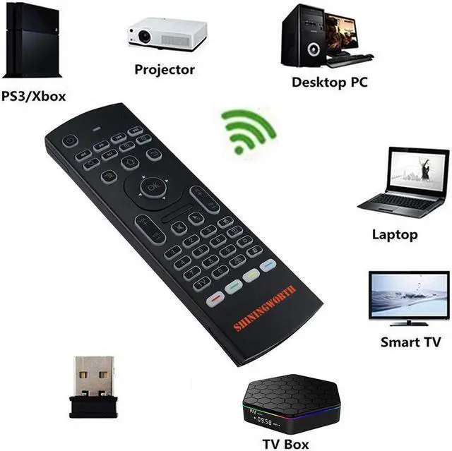 Alt view image 4 of 6 - MX3 2.4GHz wireless air mouse with keyboard and backlight Remote Control for Smart TV Android TV Box PC Laptop HTPC Projector