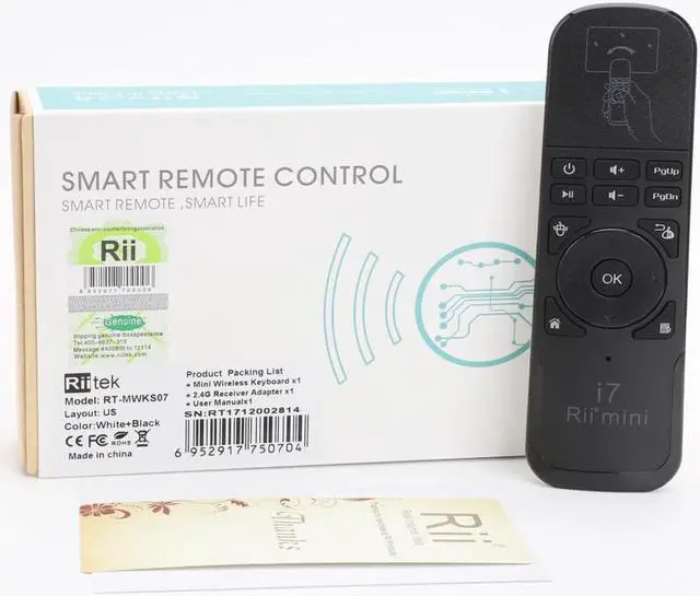 Alt view image 6 of 6 - Mini i7 Fly Air Mouse USB 2.4Ghz Wireless Remote Control for PC/Smart TV/Android TV Box/TV Dongle Gyroscope PS3 Motion Sensing