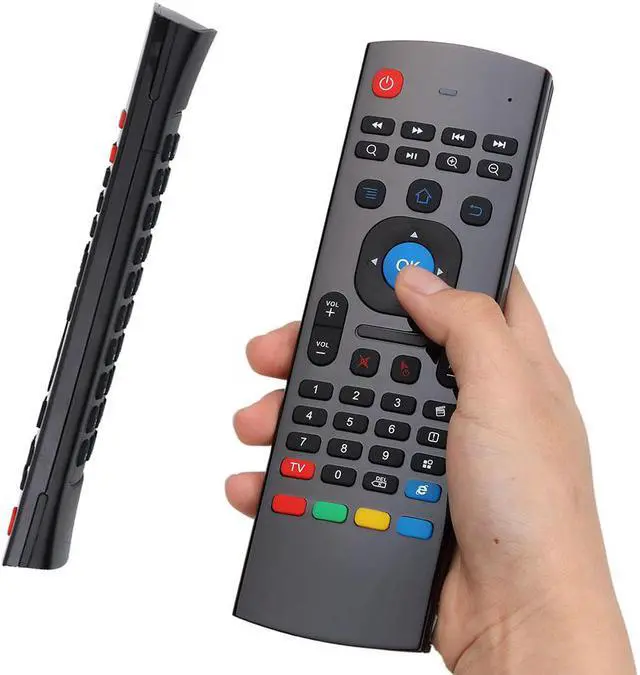 Alt view image 4 of 6 - kebidu Updated 2.4G Fly Air Mouse MX3 Wireless Remote Control Wireless Keyboard for Smart TV TV box T95Z Plus/X96