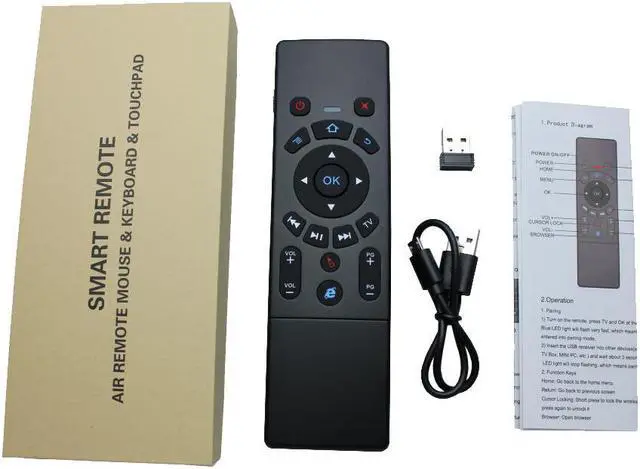 Alt view image 6 of 6 - T6 Air mouse with Wireless Keyboard & touchpad Remote Control for Smart TV M8S PRO H96 PRO Android TV Box mini PC pk w1 air mous