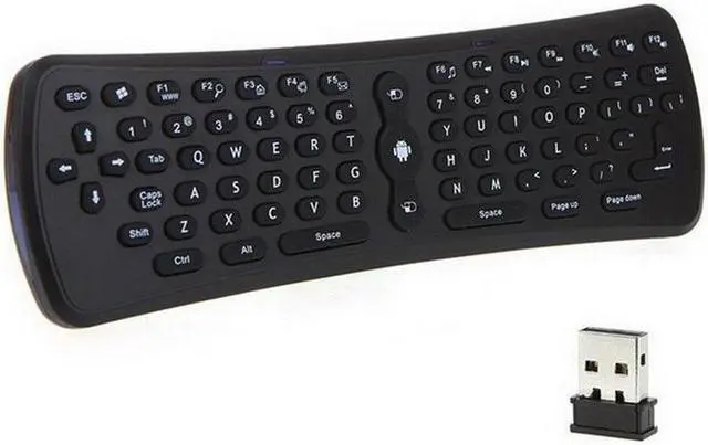 Alt view image 3 of 6 - 2.4GHz 6 Axis Gyroscope Fly Air Mouse Keyboard Wireless T6 Mini Keyboard Remote Control VS T3 MX3 I8 for S912 S905 OTG TV Box