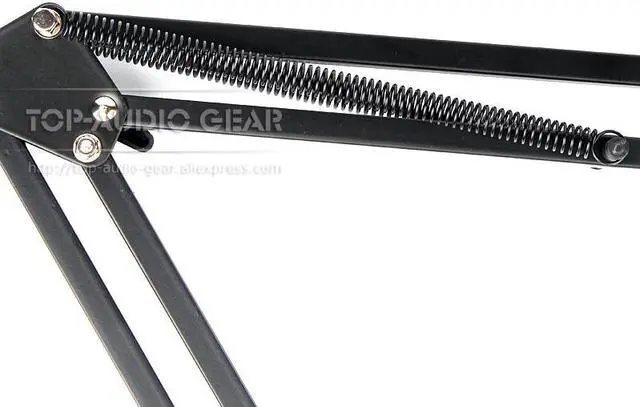 Alt view image 4 of 6 - Microphone Scissor Arm Stand High Tabletop Boom Mic Suspension Mount for Blue Yeti Pro USB Microphone Holder